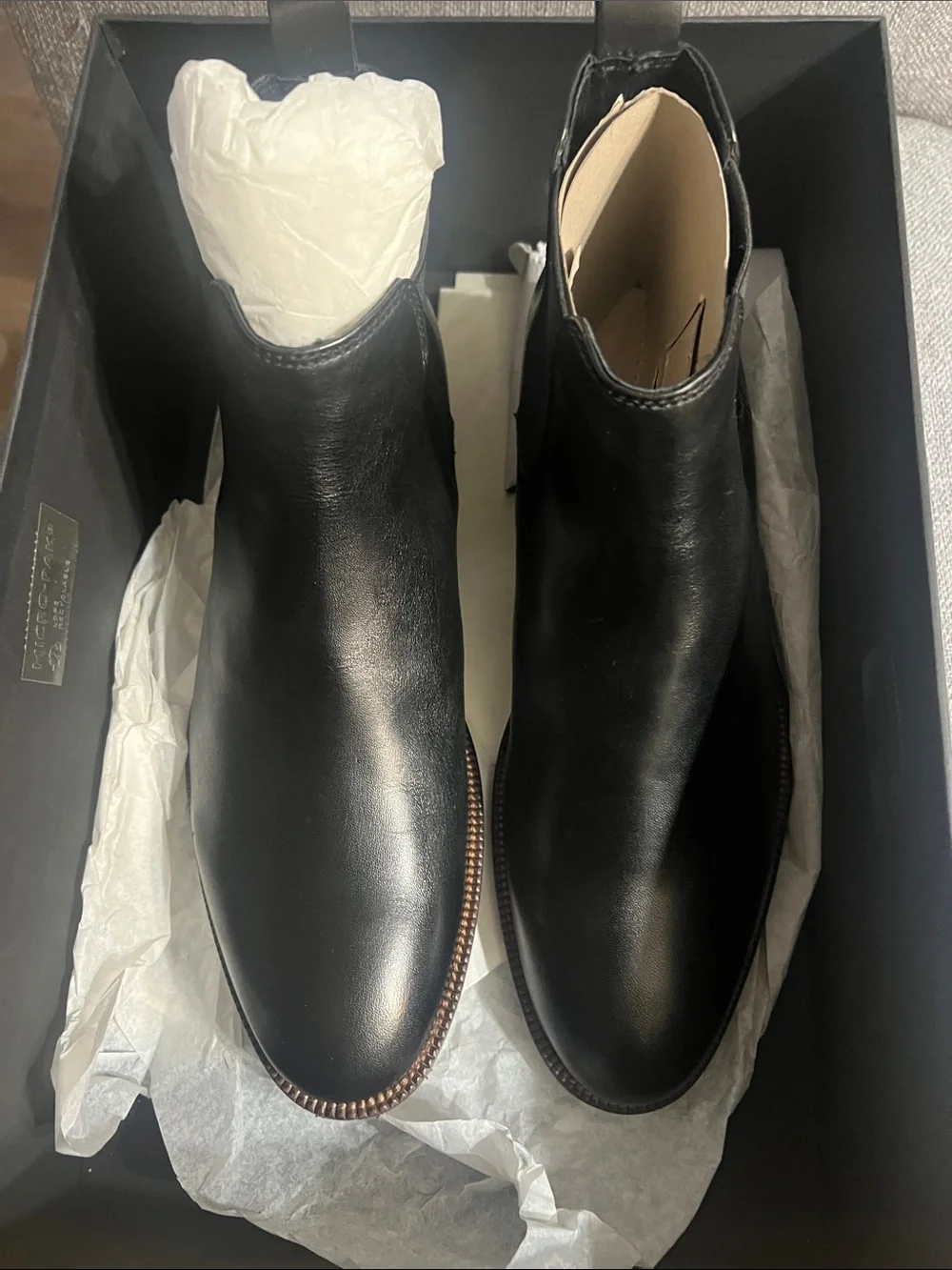 Bloomingdales The Mens Store Black Leather Men’s Chelsea Boots